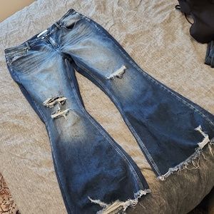 KanCan flare high rise ripped jeans plus size 16w